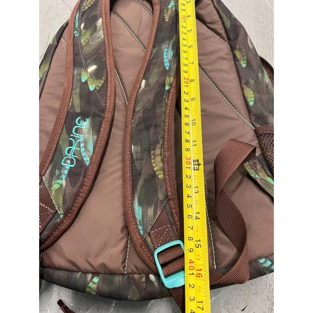 Dakine Garden Backpack Unisex Brown Feather Print Shoulder‎ Strap Laptop Sleeve